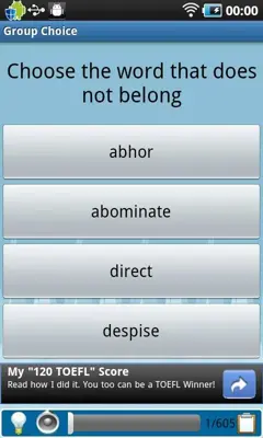 TOEFL iBT Preparation android App screenshot 0